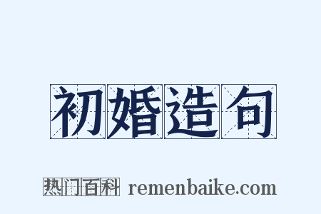 初婚造句是什么意思的图片